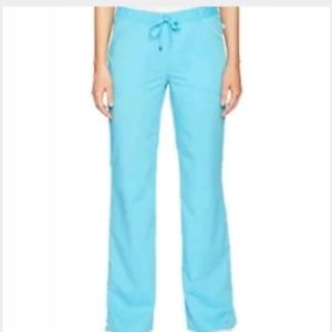 Heart Soul Turquoise Scrub Pants Small